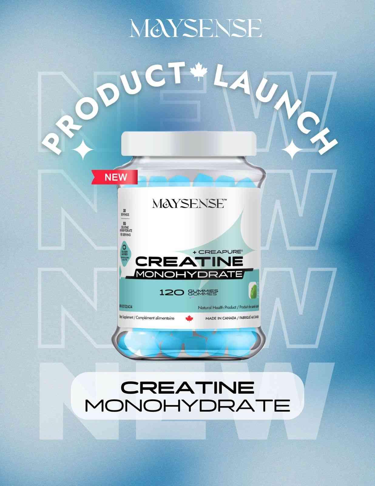 jar of 120 creatine monohydrate gummies with