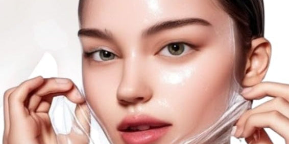 women tear down the face mask after done skin flooding by anti aging serum for women | Maysense