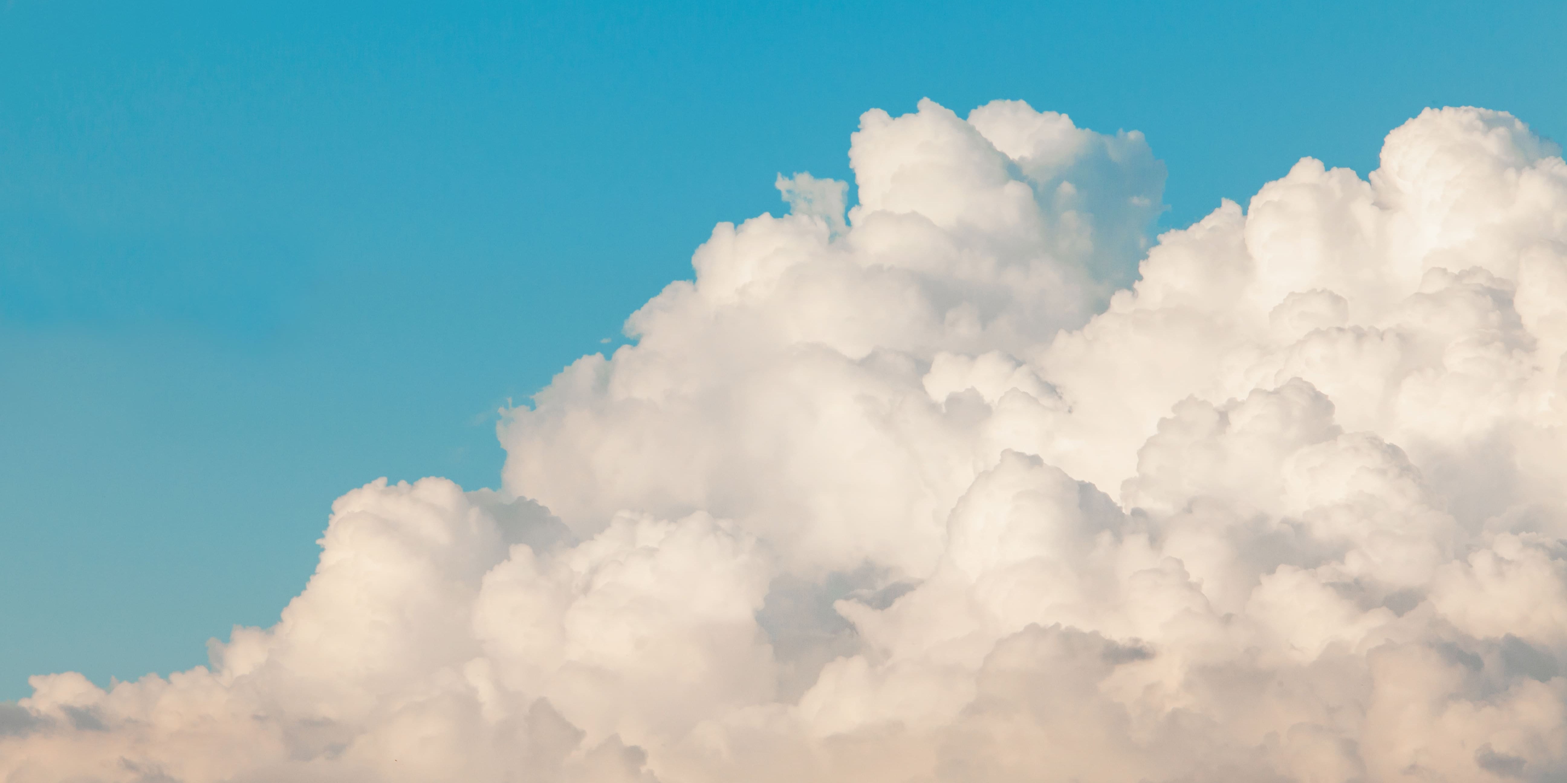 Beautiful blue sky with white clouds