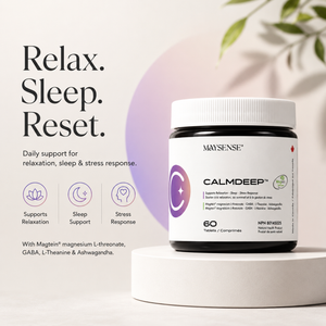 CalmDeep supplement for relaxation sleep support and stress response with Magtein magnesium L-Threonate GABA L-Theanine and Ashwagandha