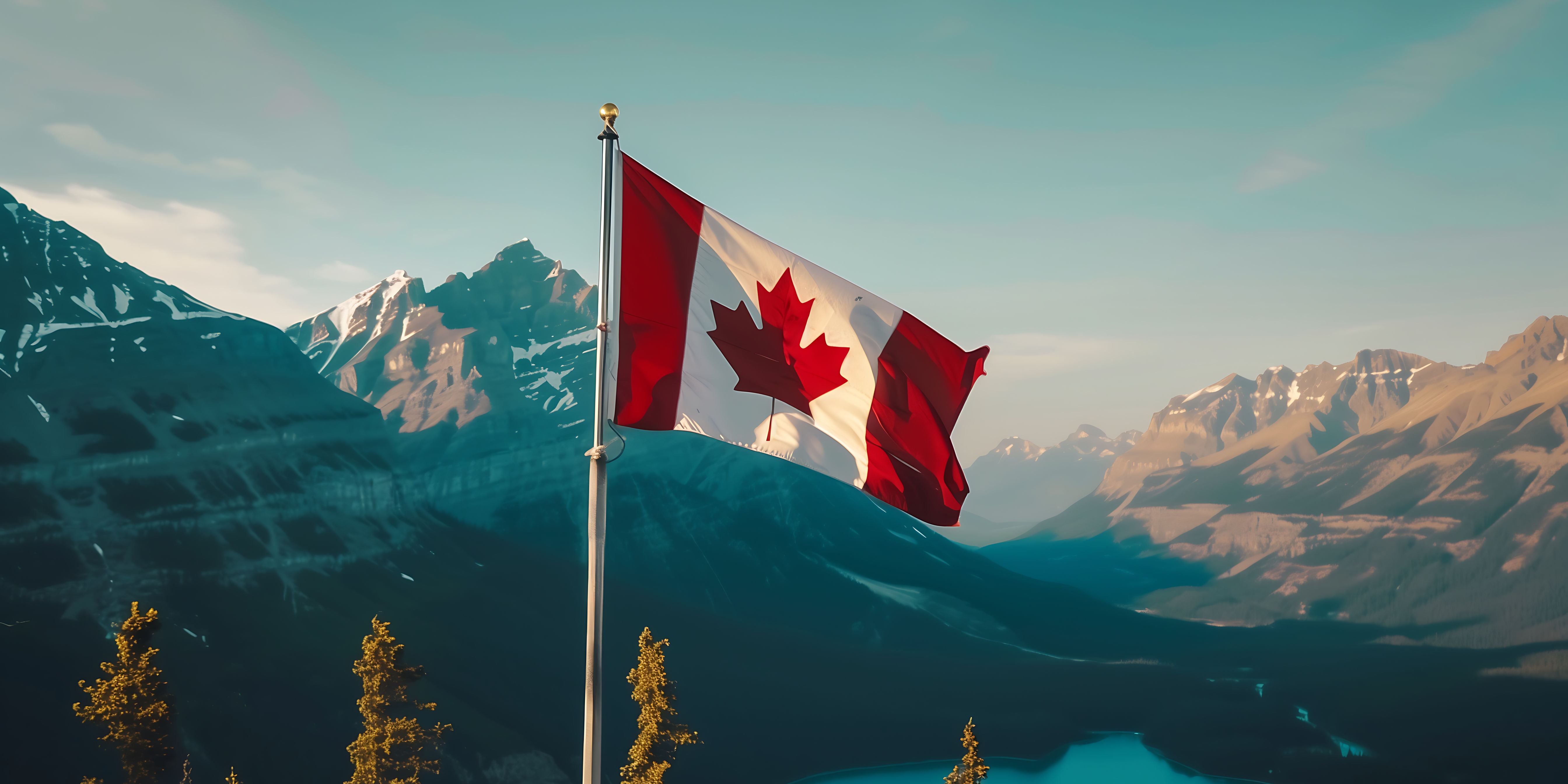 Canada day celebration with maple leaf symbol