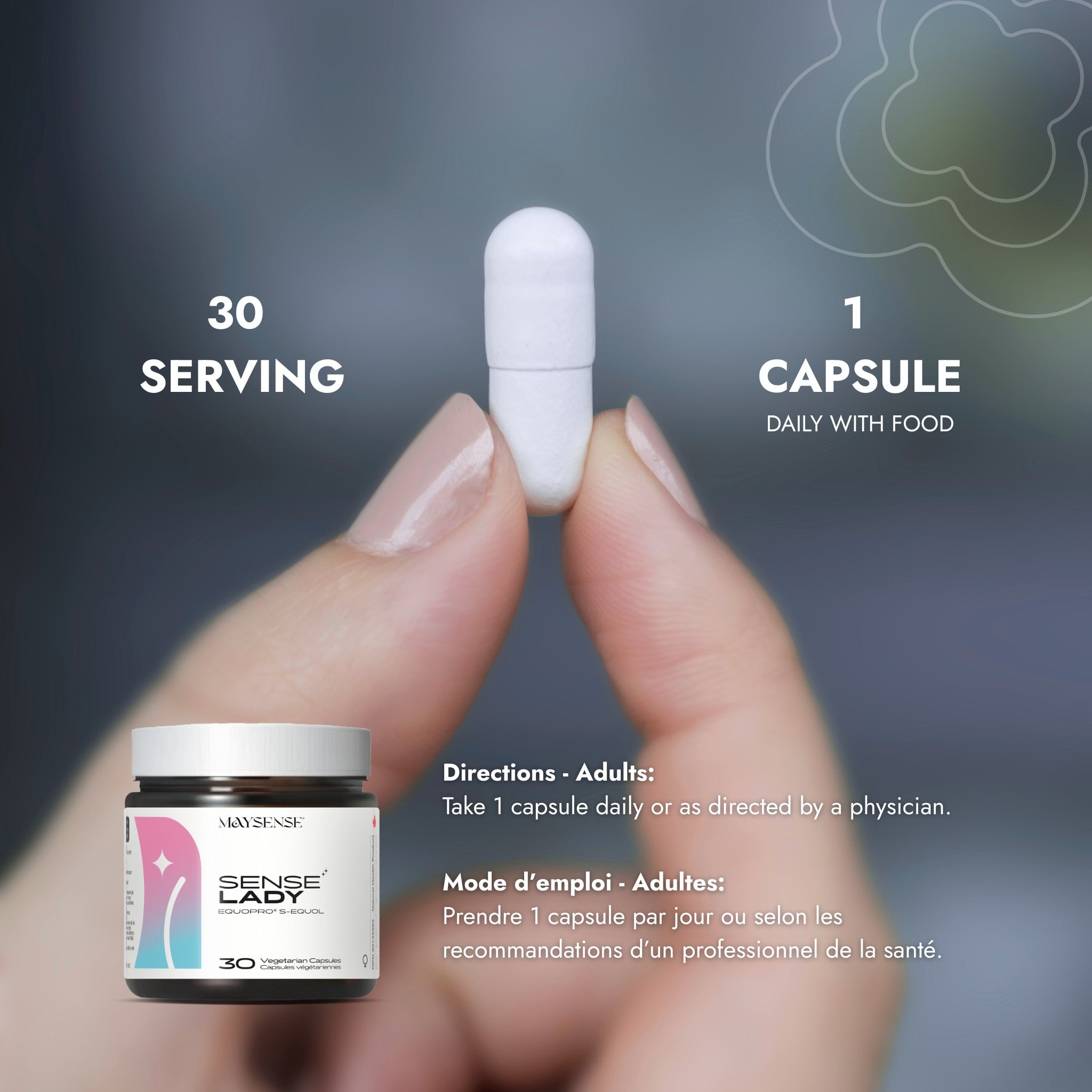 SenseLady | Vegan Menopause Relief Supplement with S-Equol &amp; Genistein