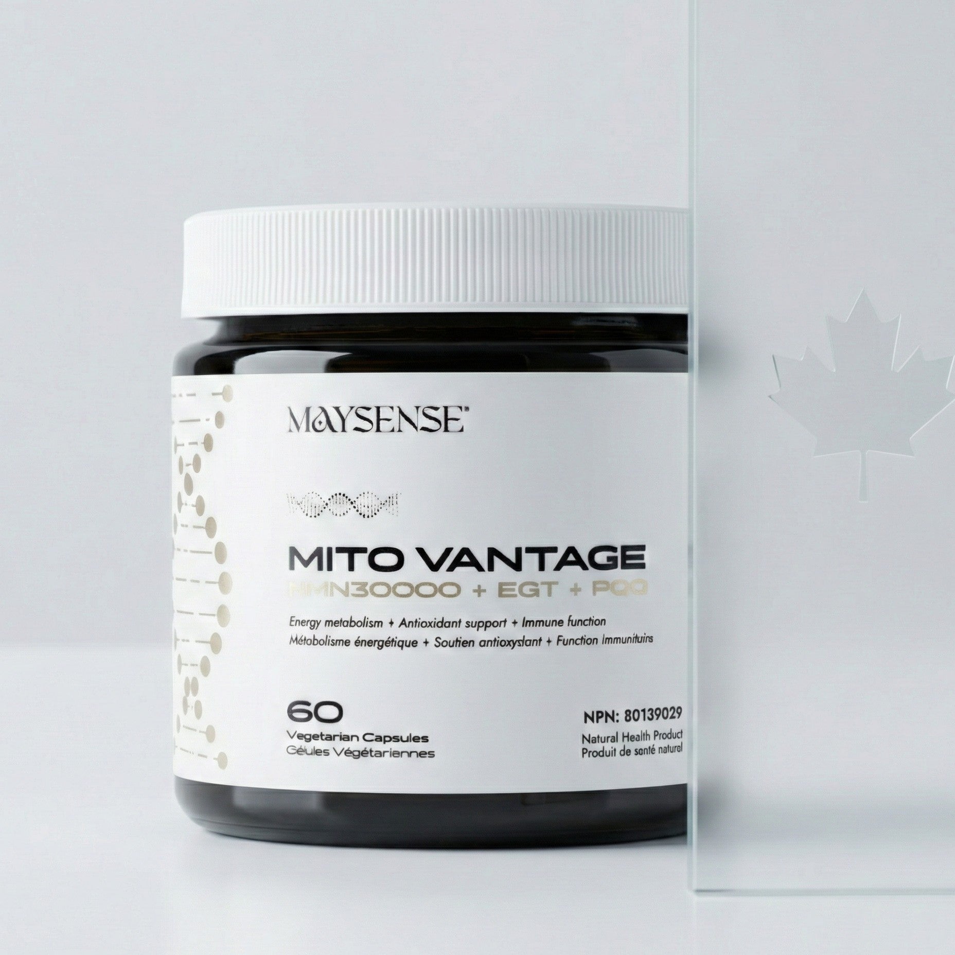MitoVantage Health Canada approved NPN 80139029, GMP Certified, Non-GMO, and Lab Tested quality assurance